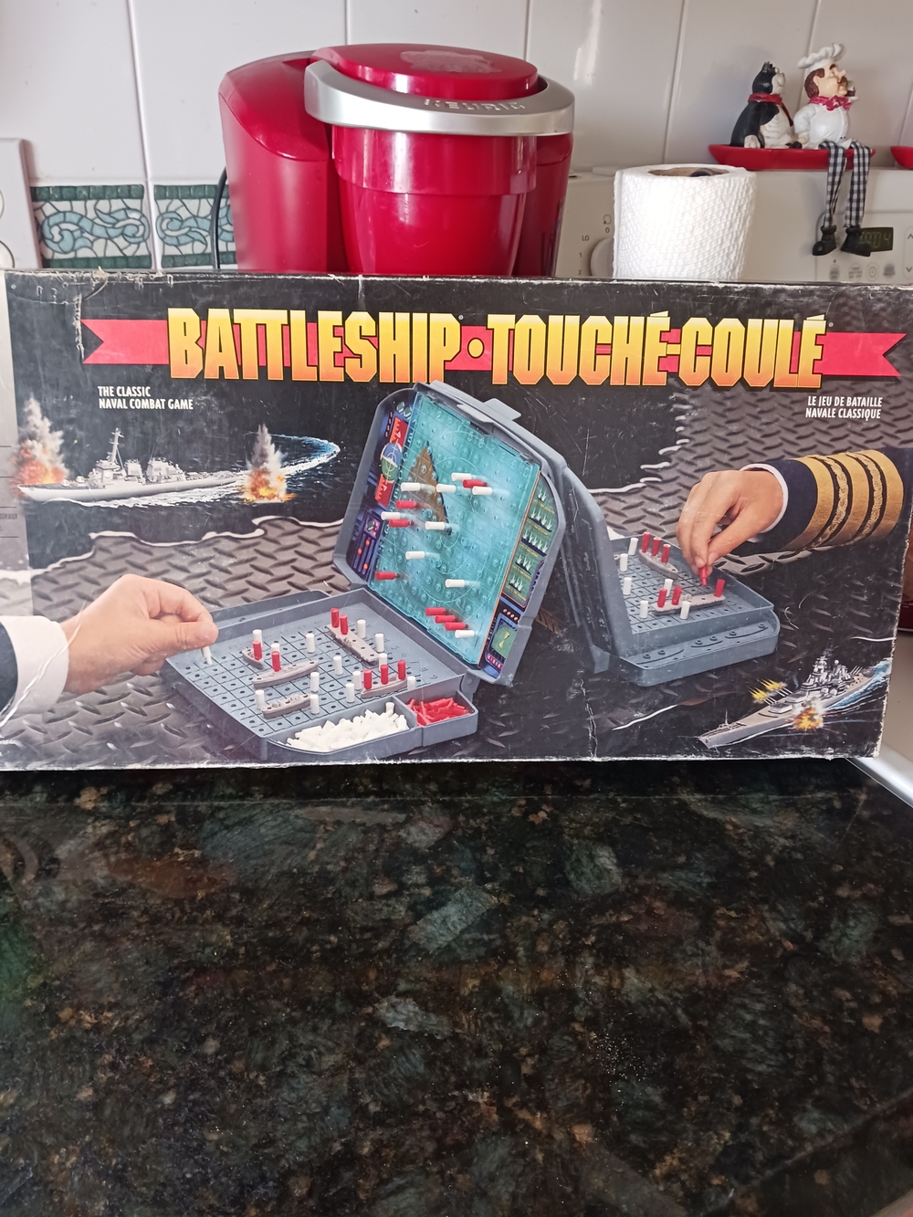 Classic Naval Combat Game - Red & Gray Game Set